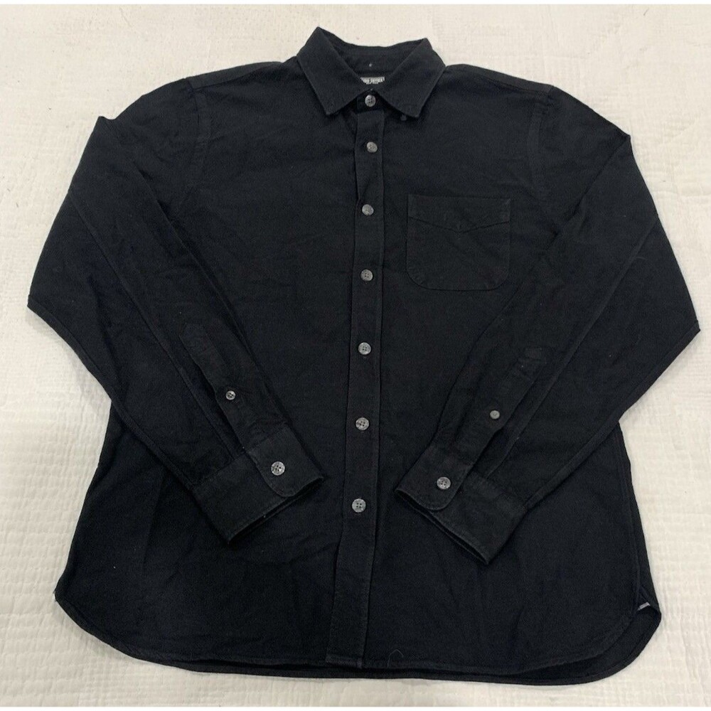 Todd Snyder Shirt Mens Medium Black Cotton Button Down Long Sleeve Casual